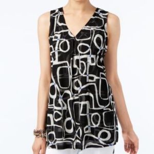 NEW PETITE SMALL ALFANI HIGH LOW V NECK TOP LOT501